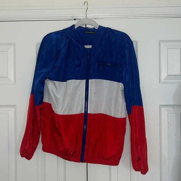 Brandy Melville Jackets & Blazers - Brandy Melville Red White and Blue Wind Breaker